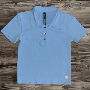 Vuori Mudra Fitted Polo Ribbed Blue
